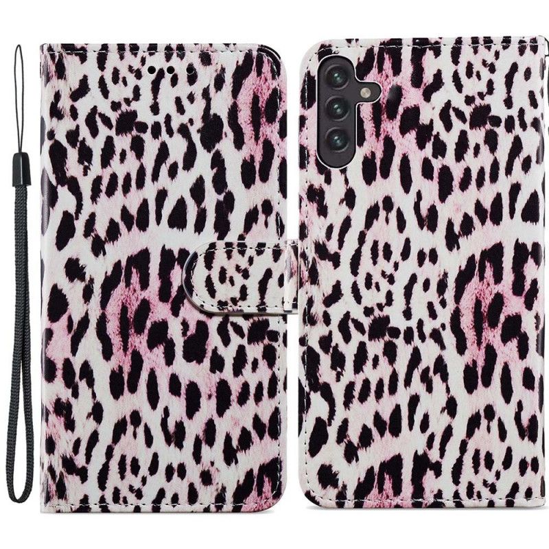 Flipové Puzdro Samsung Galaxy A13 5G / A04s Leopard Print