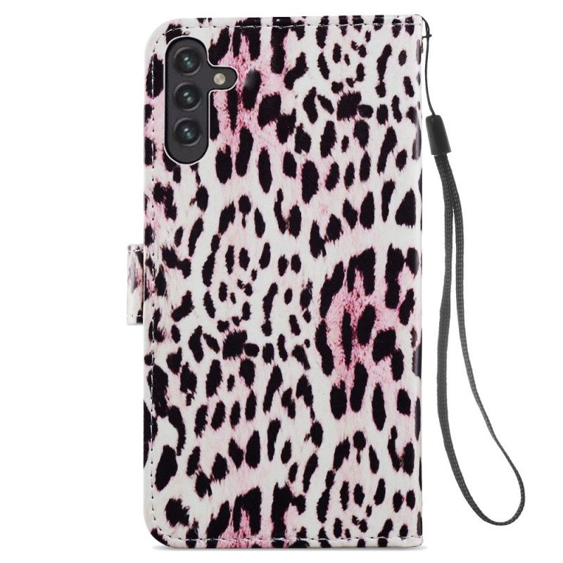 Flipové Puzdro Samsung Galaxy A13 5G / A04s Leopard Print