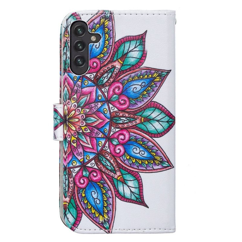 Kožené Puzdro Samsung Galaxy A13 5G / A04s Kreslená Mandala