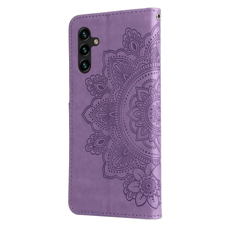 Kožené Puzdro Samsung Galaxy A13 5G / A04s Kvetinová Mandala