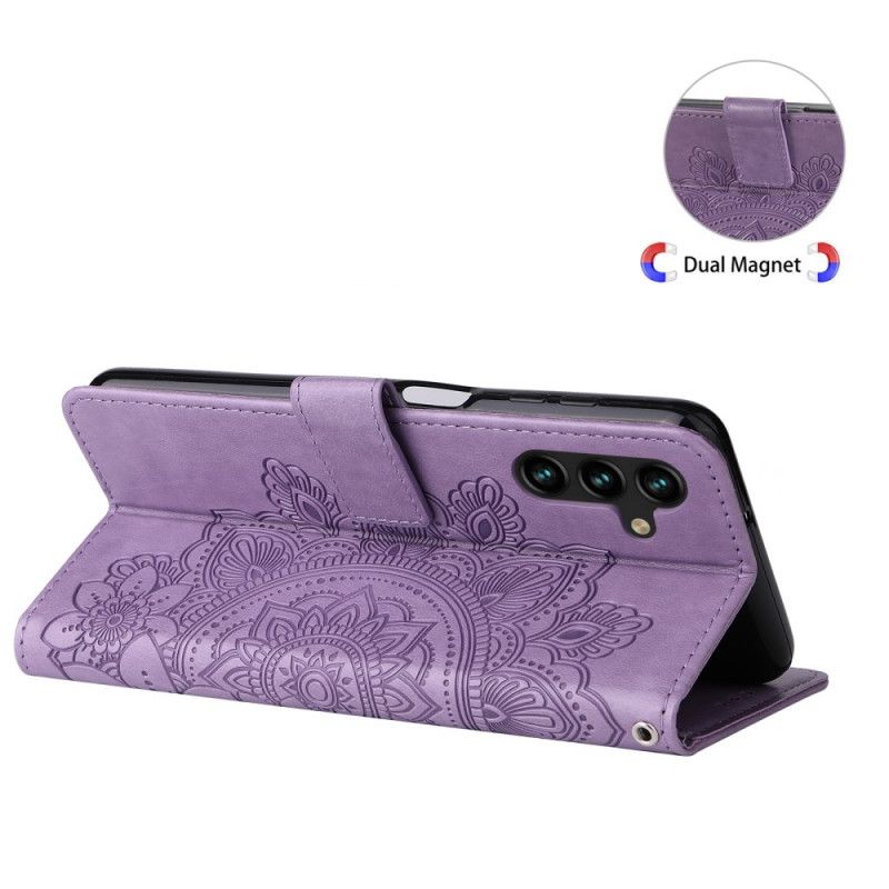 Kožené Puzdro Samsung Galaxy A13 5G / A04s Kvetinová Mandala