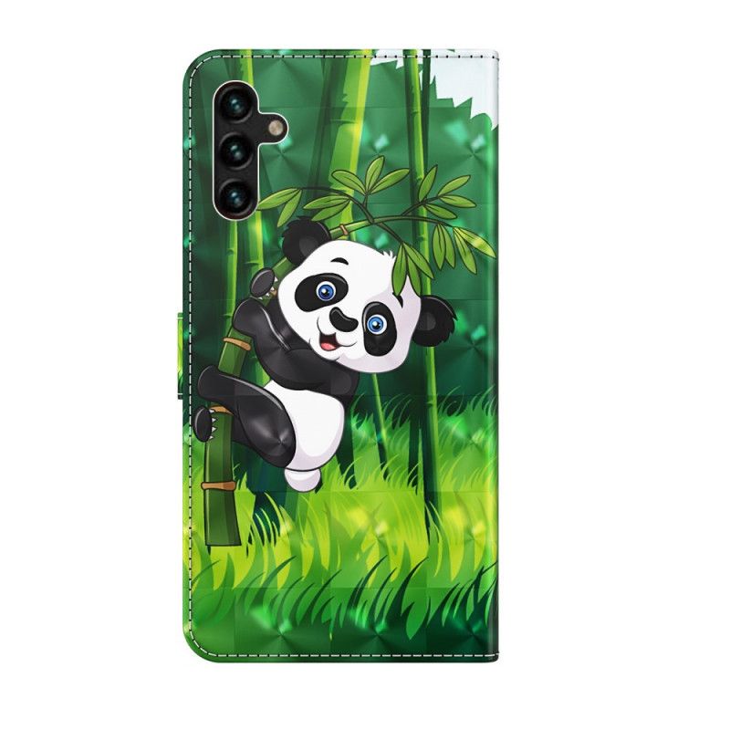 Kožené Puzdro Samsung Galaxy A13 5G / A04s Panda A Bambus