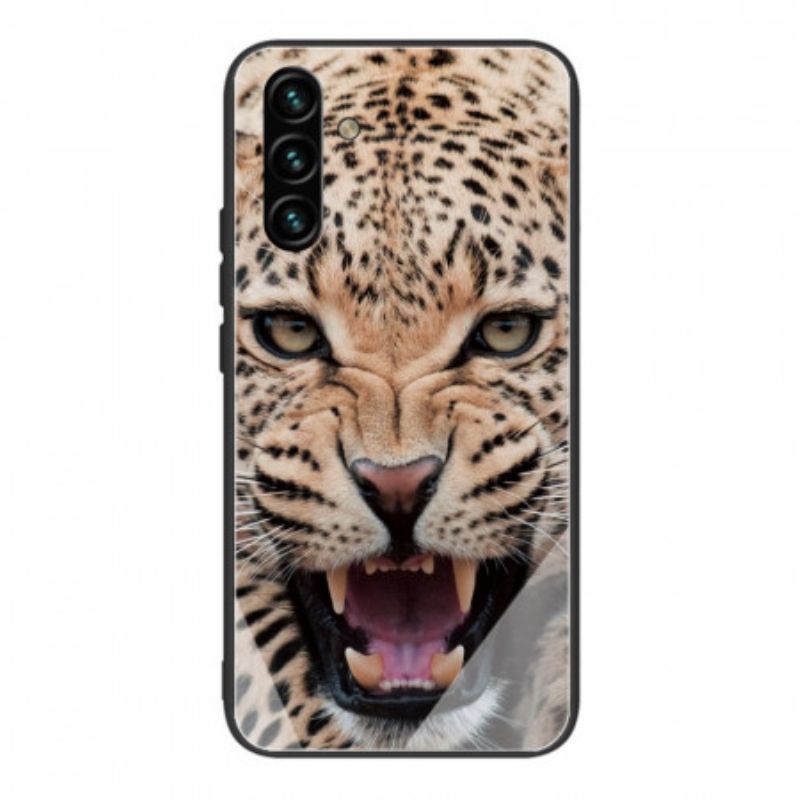 Kryt Samsung Galaxy A13 5G / A04s Leopardie Tvrdené Sklo