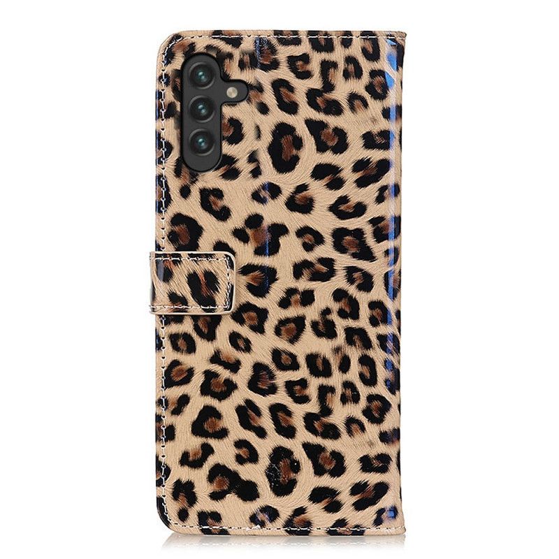 Peňaženkový Kryt Samsung Galaxy A13 5G / A04s Leopard