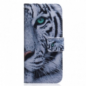 Kožené Puzdro Xiaomi 12 Pro Biely Tiger