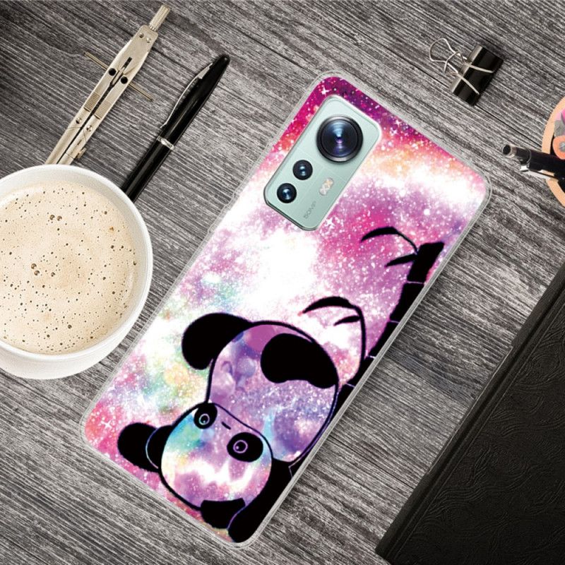 Kryt Xiaomi 12 Pro Silikónová Panda Hore Nohami