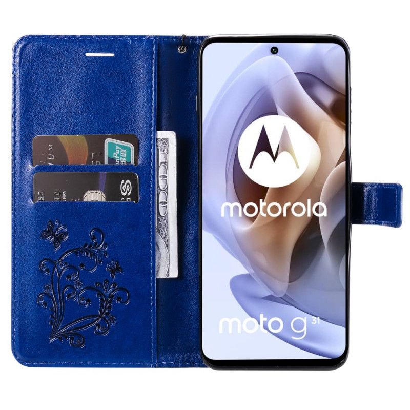 Kožené Puzdro Moto G41 / G31 Obrie Motýle