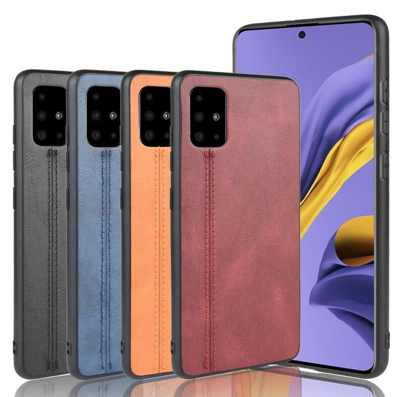 Kryt Samsung Galaxy A51 Couture Leather Effect