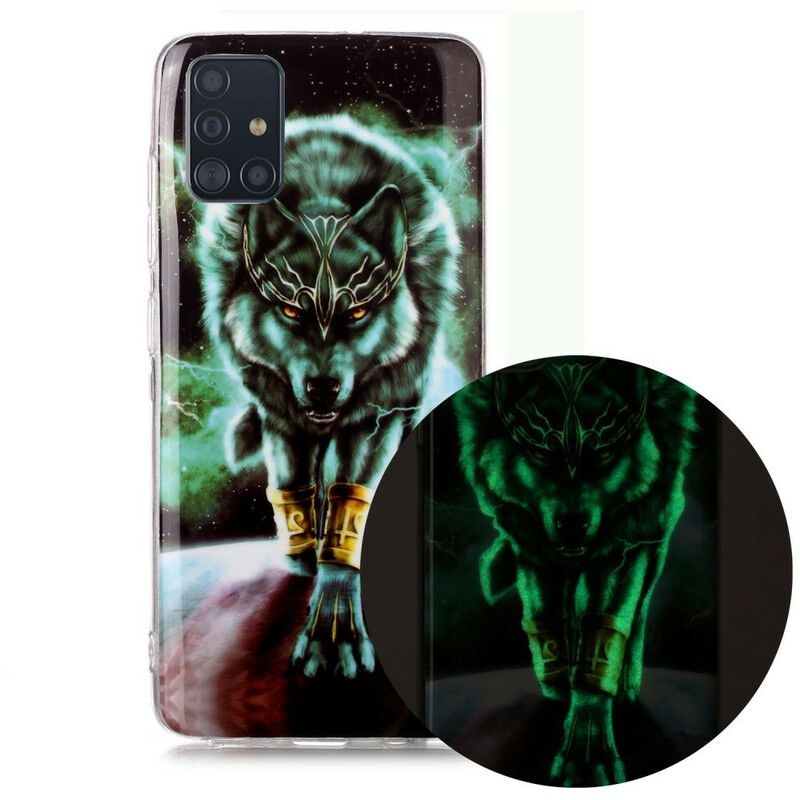 Kryt Samsung Galaxy A51 Fluorescenčná Séria Wolf