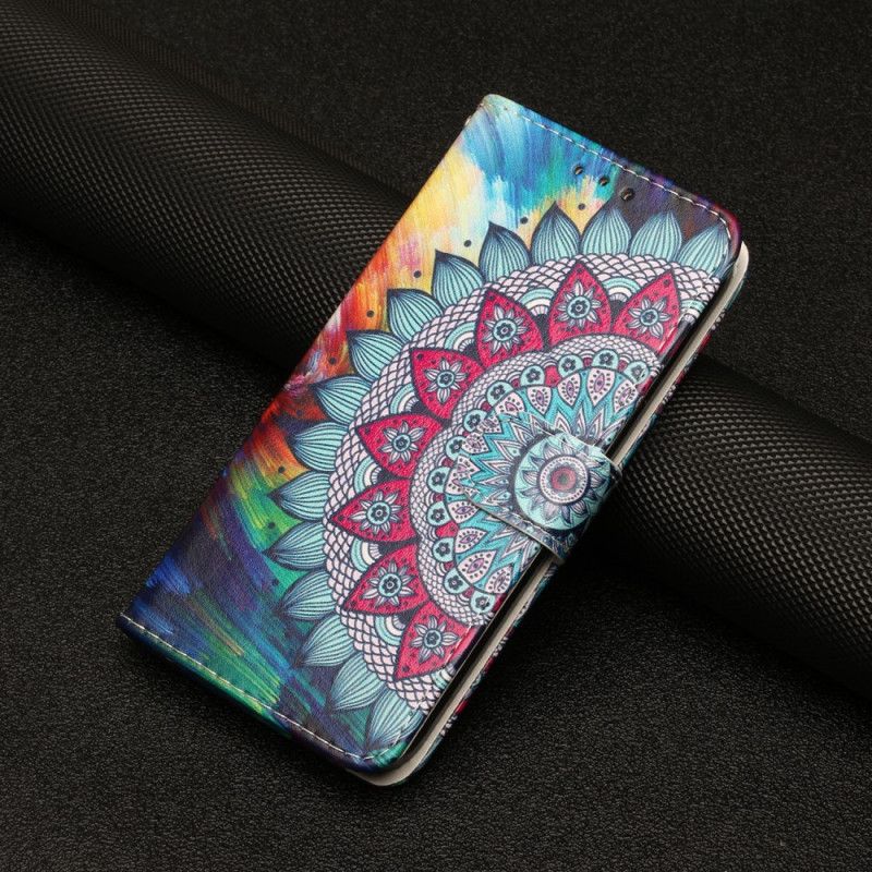 Kožené Puzdro Google Pixel 7A Farebná Strappy Mandala