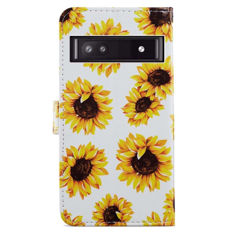 Peňaženkový Kryt Google Pixel 7A Tangá Sunflowers